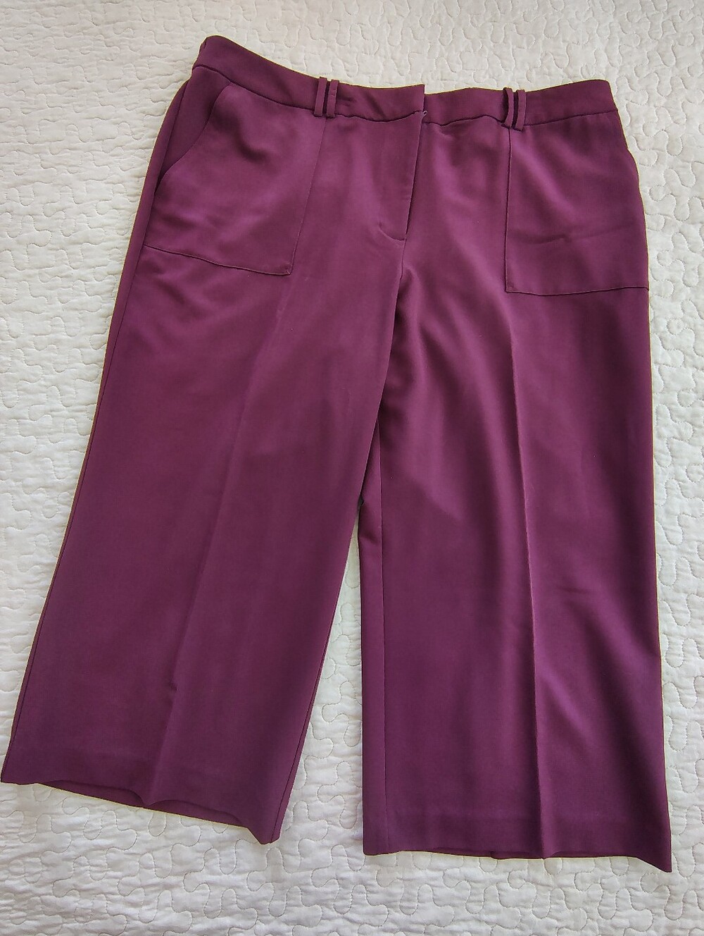 Worthington Wide Leg Pants in Plum